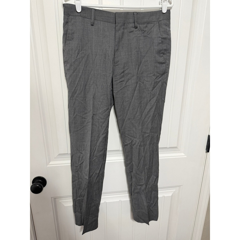 Bonobos Dress Pants Mens 31 Slim Fit Wool Blend Stretch Flat Front Grey EUC